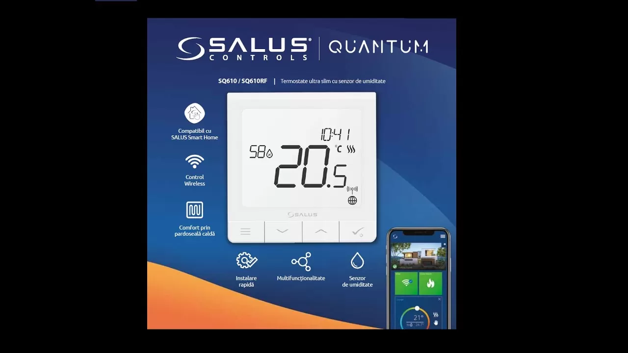 Salus IT600 Sistem inteligent - prezentare Termostat Salus Quantum SQ610RF