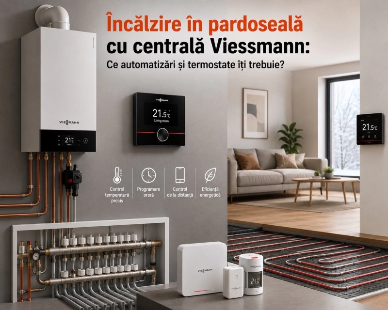 Încălzire în pardoseală cu centrală Viessmann: Ce automatizări și termostate îți trebuie?