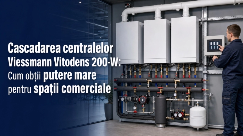 Cascadarea centralelor Viessmann Vitodens 200-W – Ghid complet de proiectare și funcționare
