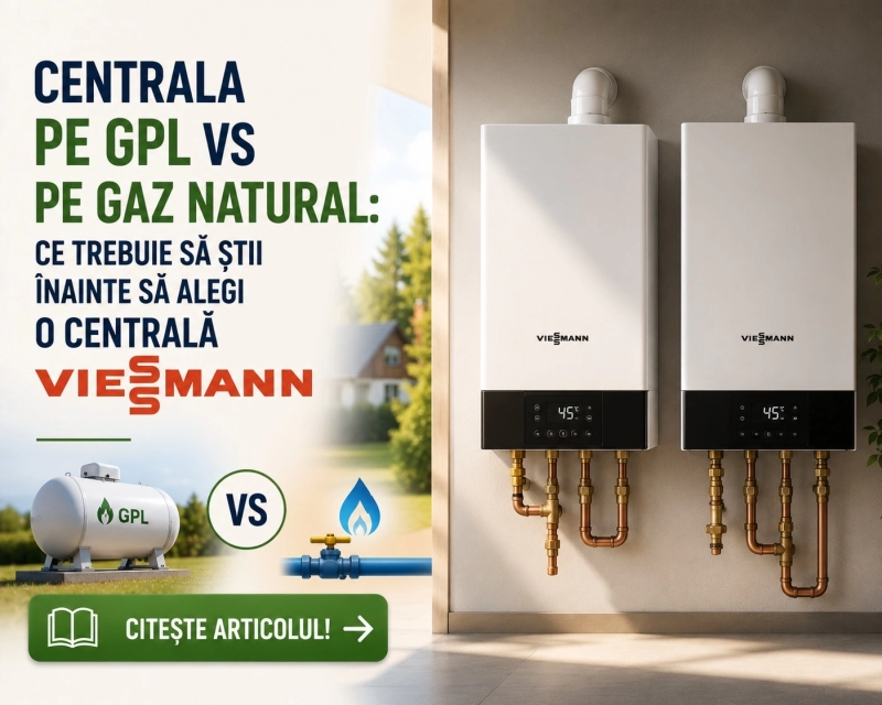Centrala Viessmann pe GPL sau gaz natural: diferente, costuri si alegere corecta