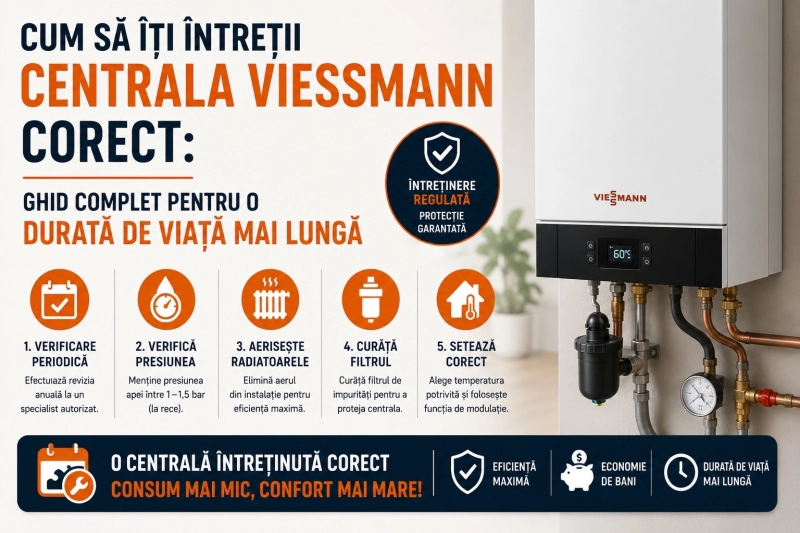 Cum să îți întreții centrala Viessmann corect: Ghid complet pentru o durată de viață mai lungă