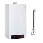 Centrala termica in condensare Viessmann Vitodens 200-W,Vitotronic 100 HC1B 80 KW, kit de evacuare inclus