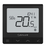 Termostat ambient Salus Quantum SQ610BRF, compatibil cu sistemul IT600 smart Home - negru